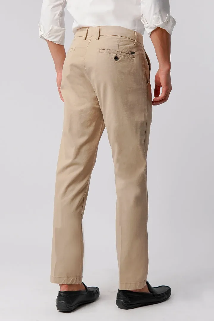Straight Fit Chinos - Beige