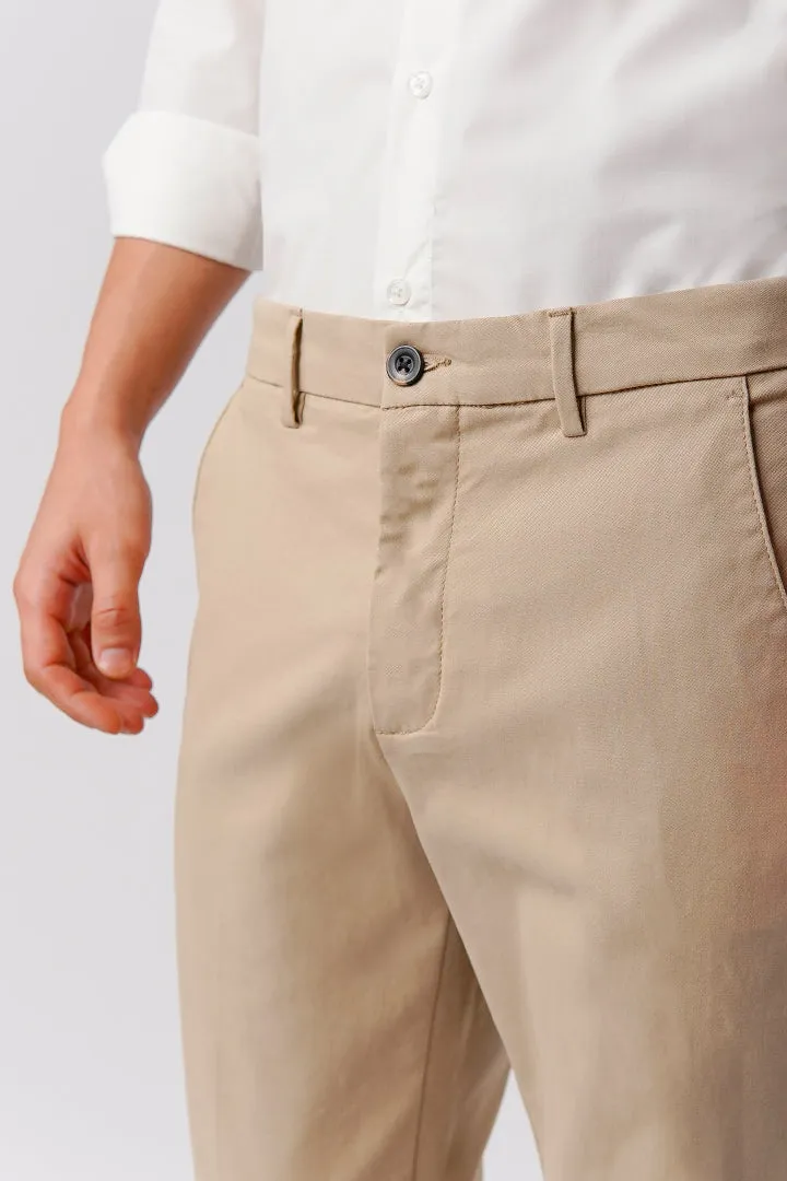 Straight Fit Chinos - Beige