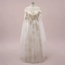Unique Gold Celestial Medieval Wedding Dress ANNORA