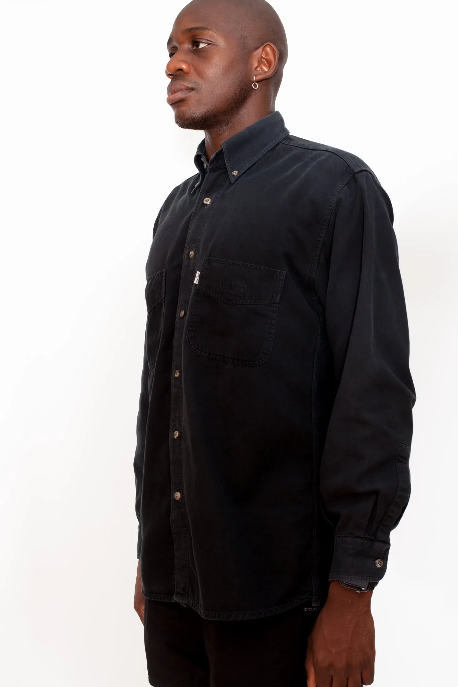 Vintage 90s Levi's Black Denim Shirt